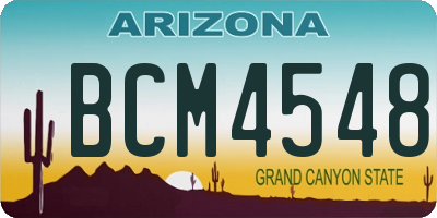 AZ license plate BCM4548