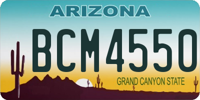 AZ license plate BCM4550