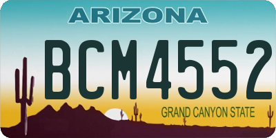 AZ license plate BCM4552