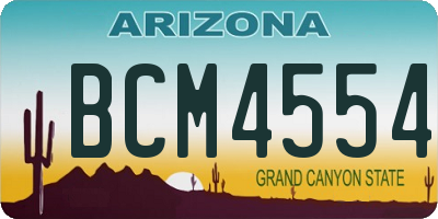 AZ license plate BCM4554