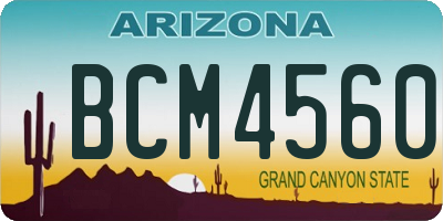 AZ license plate BCM4560