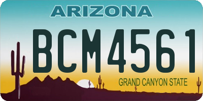 AZ license plate BCM4561