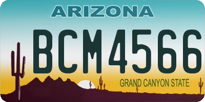 AZ license plate BCM4566