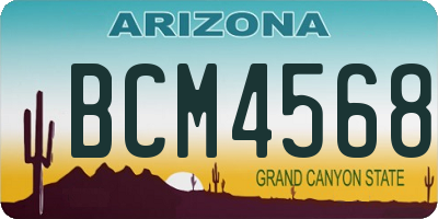 AZ license plate BCM4568