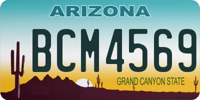 AZ license plate BCM4569