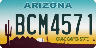 AZ license plate BCM4571