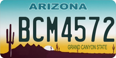 AZ license plate BCM4572