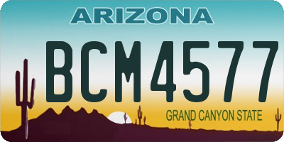 AZ license plate BCM4577