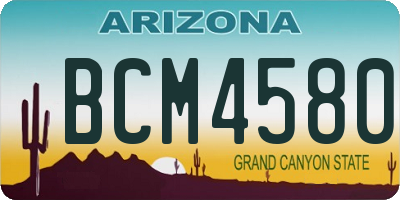 AZ license plate BCM4580