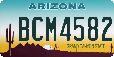 AZ license plate BCM4582