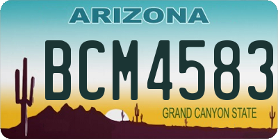 AZ license plate BCM4583