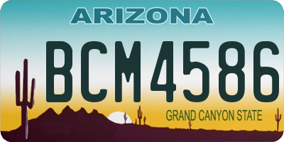 AZ license plate BCM4586