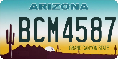 AZ license plate BCM4587