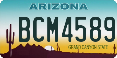 AZ license plate BCM4589