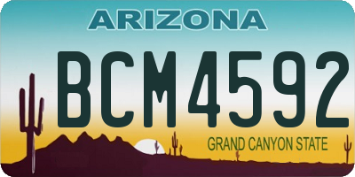 AZ license plate BCM4592