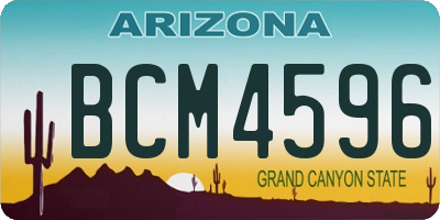 AZ license plate BCM4596