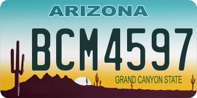 AZ license plate BCM4597