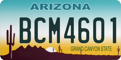 AZ license plate BCM4601