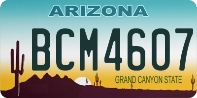 AZ license plate BCM4607