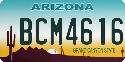 AZ license plate BCM4616