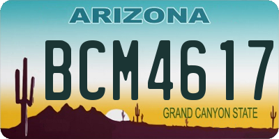 AZ license plate BCM4617