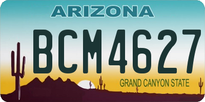 AZ license plate BCM4627