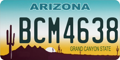 AZ license plate BCM4638