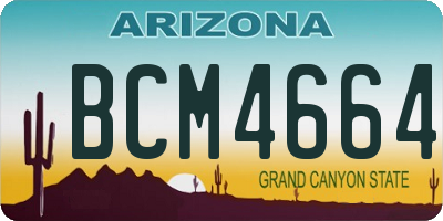 AZ license plate BCM4664