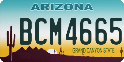 AZ license plate BCM4665