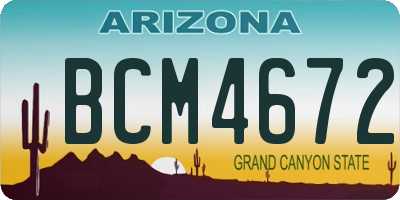 AZ license plate BCM4672