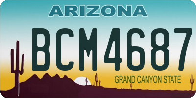 AZ license plate BCM4687