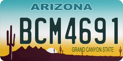 AZ license plate BCM4691