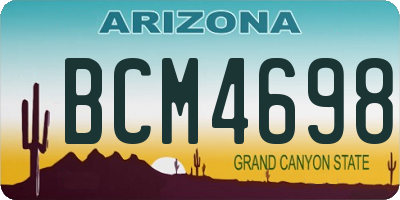 AZ license plate BCM4698