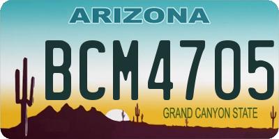 AZ license plate BCM4705