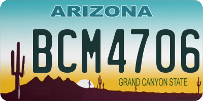 AZ license plate BCM4706