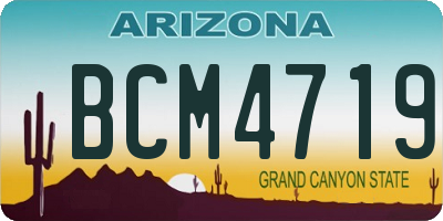 AZ license plate BCM4719