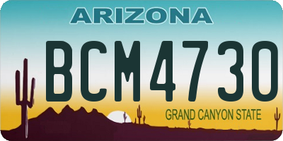 AZ license plate BCM4730