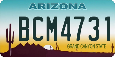 AZ license plate BCM4731