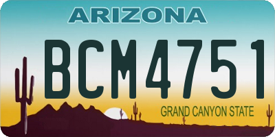 AZ license plate BCM4751