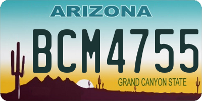 AZ license plate BCM4755