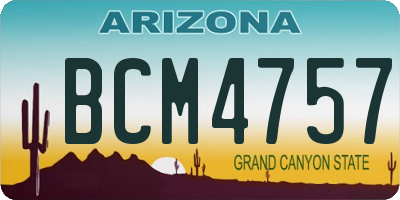 AZ license plate BCM4757