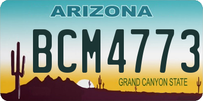 AZ license plate BCM4773