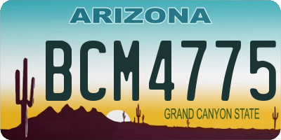 AZ license plate BCM4775