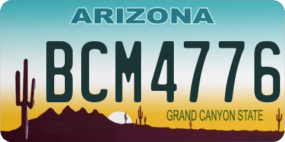 AZ license plate BCM4776