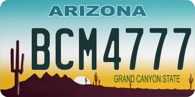 AZ license plate BCM4777