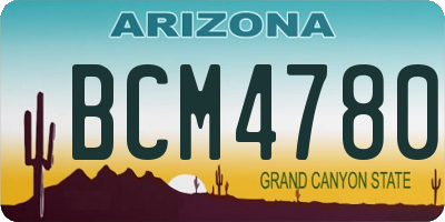 AZ license plate BCM4780