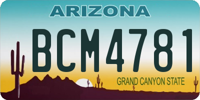 AZ license plate BCM4781