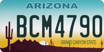 AZ license plate BCM4790