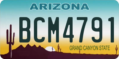 AZ license plate BCM4791