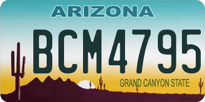 AZ license plate BCM4795